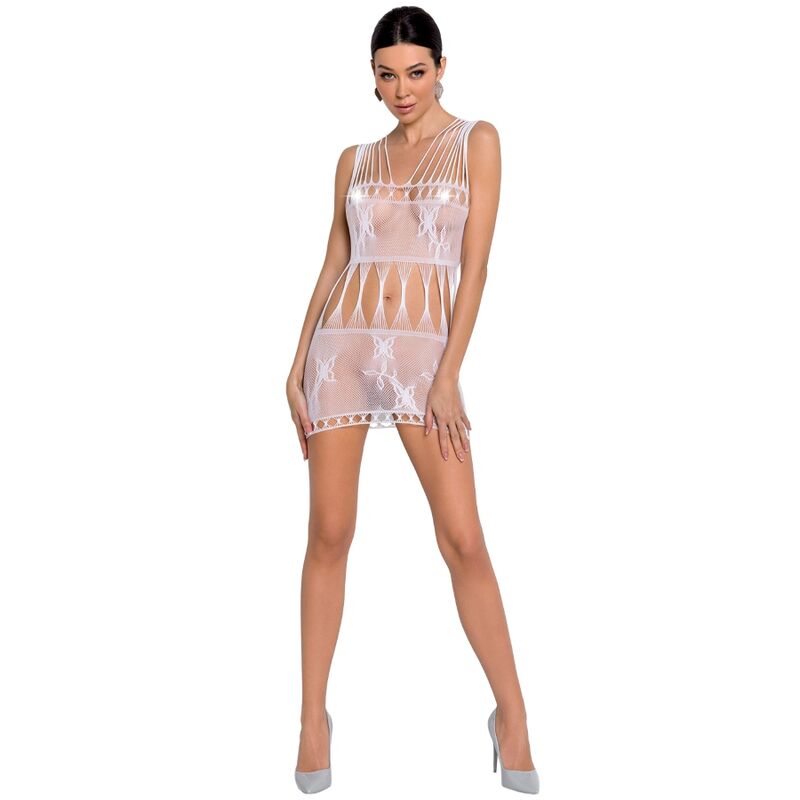 PASSION WOMAN BS090 bodystocking, bijeli