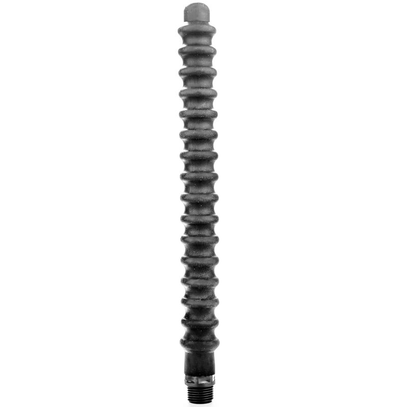 ALL BLACK Mega Ripple analni tuš od silikona s univerzalnim adapterom