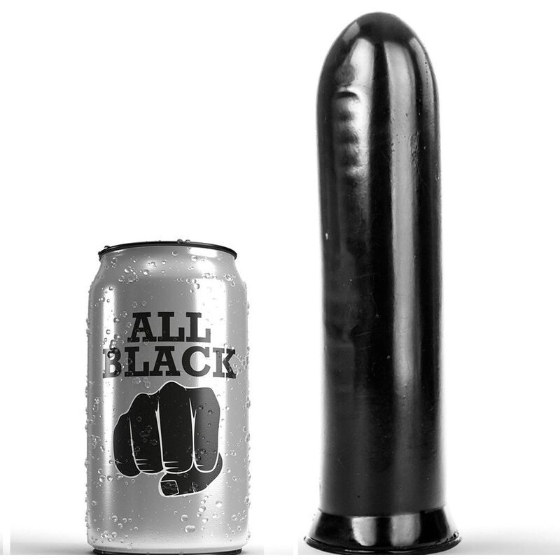 ALL BLACK dildo, 19 cm, crni