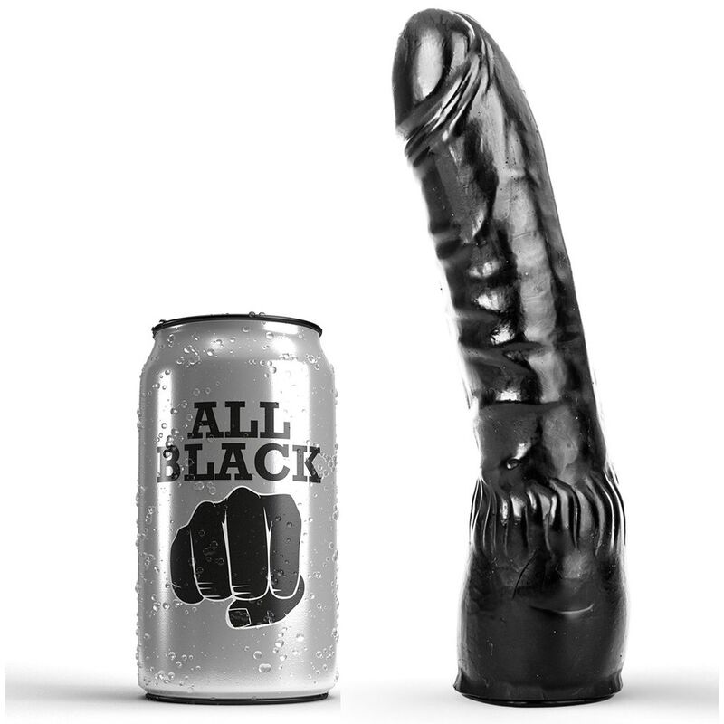 ALL BLACK realistični dildo, 20 cm