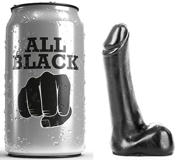 ALL BLACK dildo 9 cm