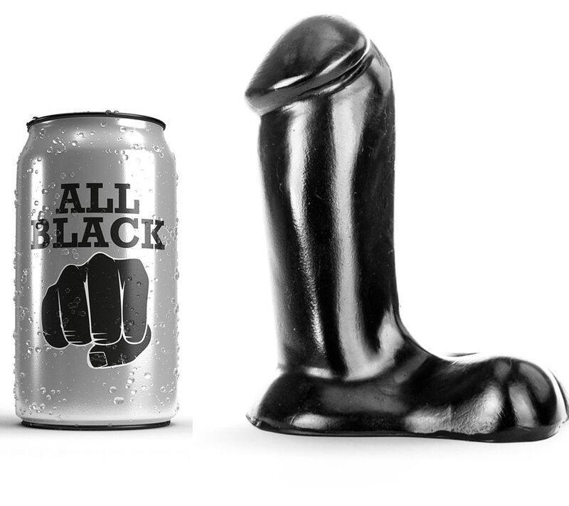 ALL BLACK realistični dildo 14 cm