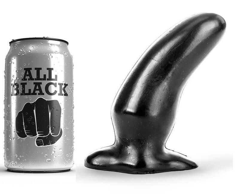 ALL BLACK analni čep, zakrivljen, 13 cm