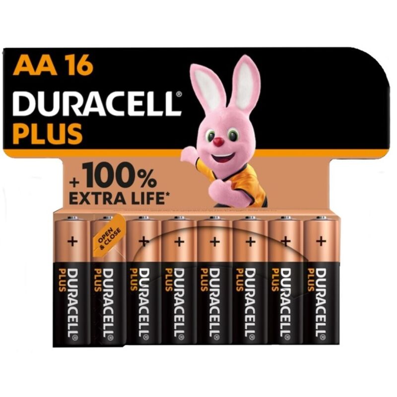 Alkalne AA baterije, pakiranje od 16 komada, dugotrajne za uređaje DURACELL