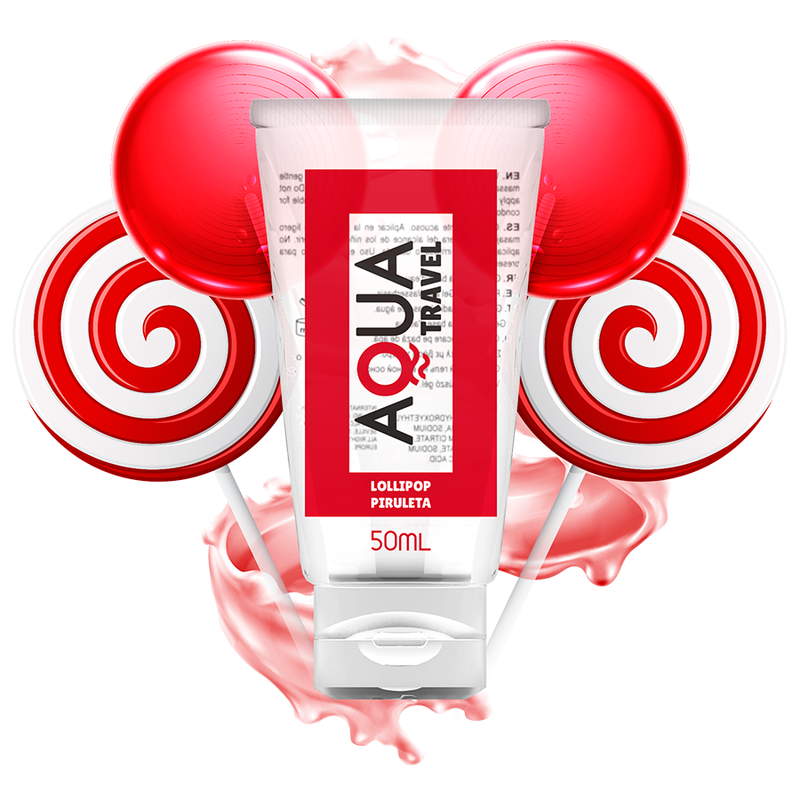 AQUA TRAVEL lubrikant s okusom lizalice, 50 ml