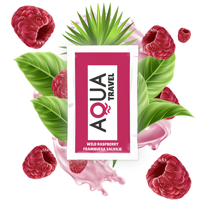 AQUA TRAVEL lubrikant s okusom divlje maline, 6 ml
