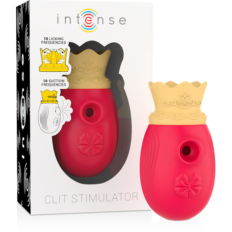 INTENSE vibrator s tlačnim valovima, 10 načina usisavanja i 10 načina lizanja, crveni
