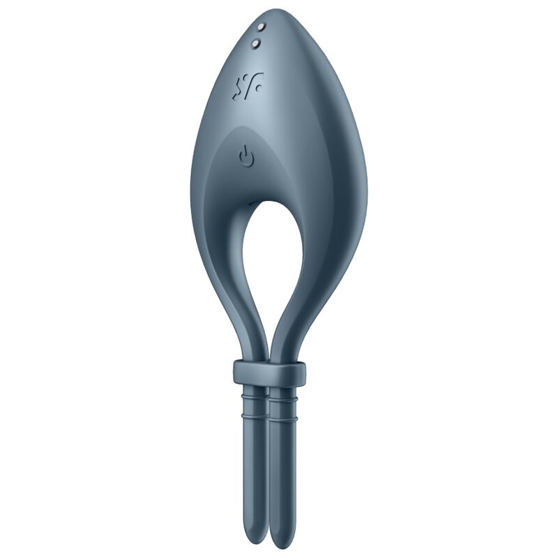 Satisfyer Bullseye vibrirajući prsten za penis s upravljanjem putem aplikacije, sivi