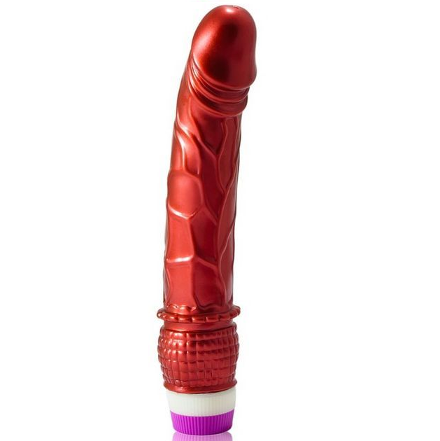 Realistični vibrator BAILE, crveni, 23 cm