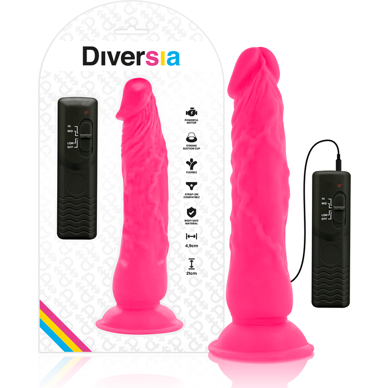 Diversia fleksibilni vibrator s daljinskim upravljačem, 21 cm