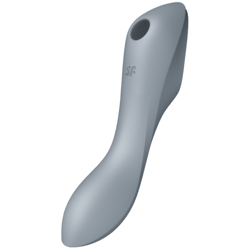 Satisfyer Curvy Trinity 3 vibrator s tlačnim valovima, sivi