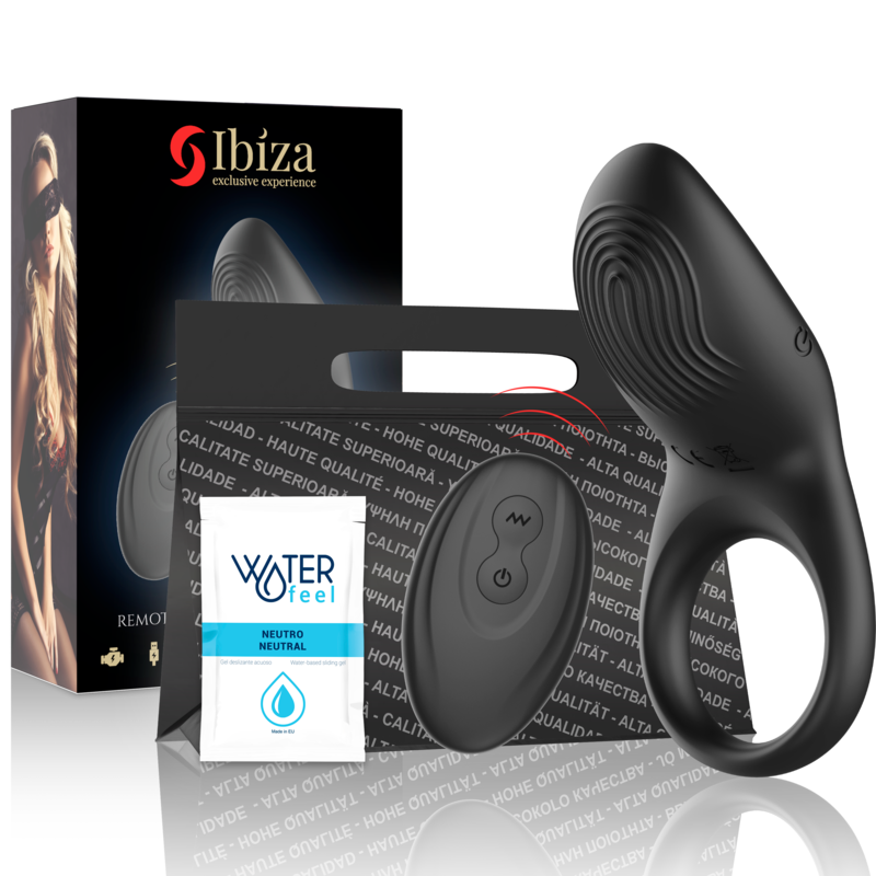 Vibracijski prsten s daljinskim upravljačem i stimulacijom klitorisa, USB punjenje, vodootporan IBIZA TECHNOLOGY