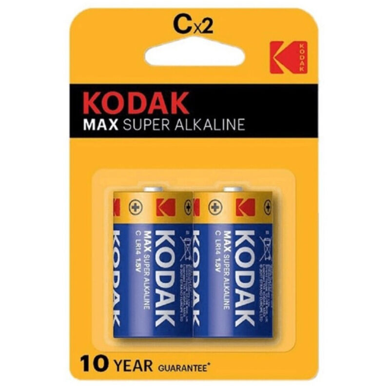 C baterije LR14, pakiranje od 2 alkalne baterije, dug vijek trajanja KODAK