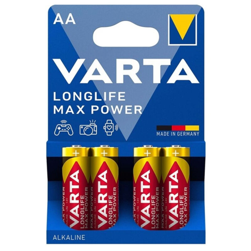 AA baterije LR6, pakiranje od 4 komada, velikog kapaciteta, dugotrajne i pouzdane, VARTA