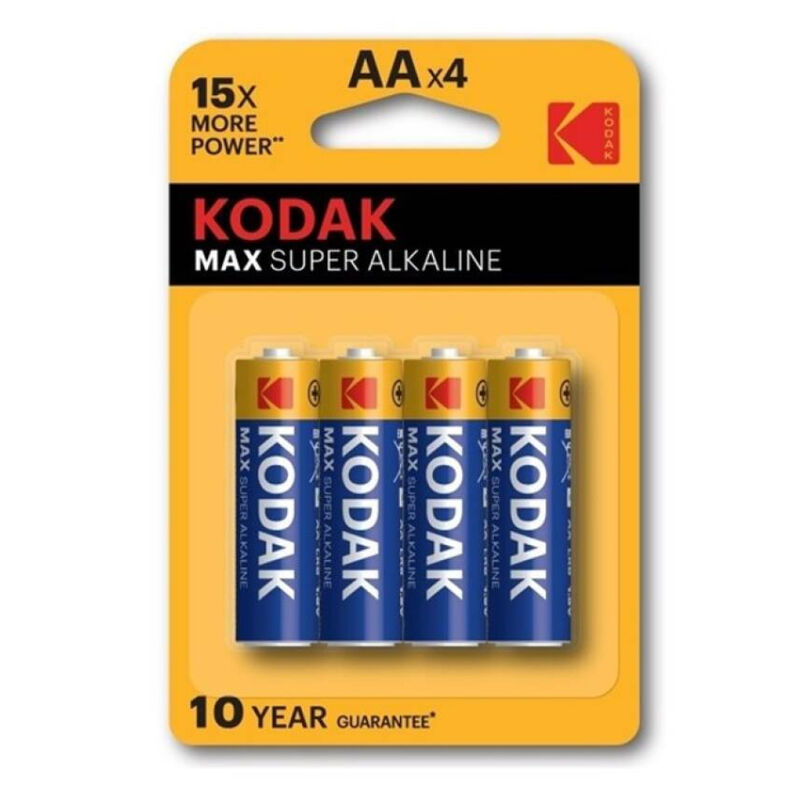 AA alkalne baterije LR6 velikog kapaciteta, dugotrajne, pakiranje od 4 komada KODAK