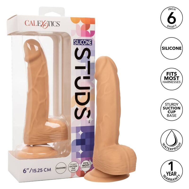 CalExotics Silicone Studs silikonski dildo s vakuumskom bazom, 15,24 cm