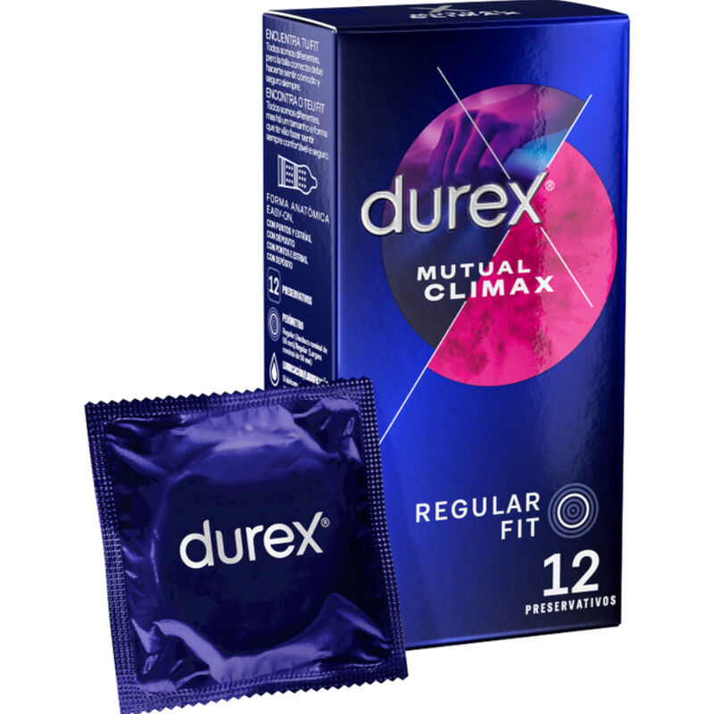 Durex Climax Mutuo rebrasti kondomi s točkicama, 12 komada