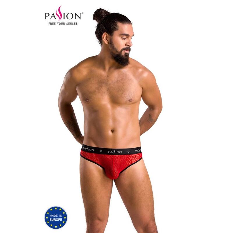 PASSION MEN 031 muške slip gaćice, crvene, veličina S/M