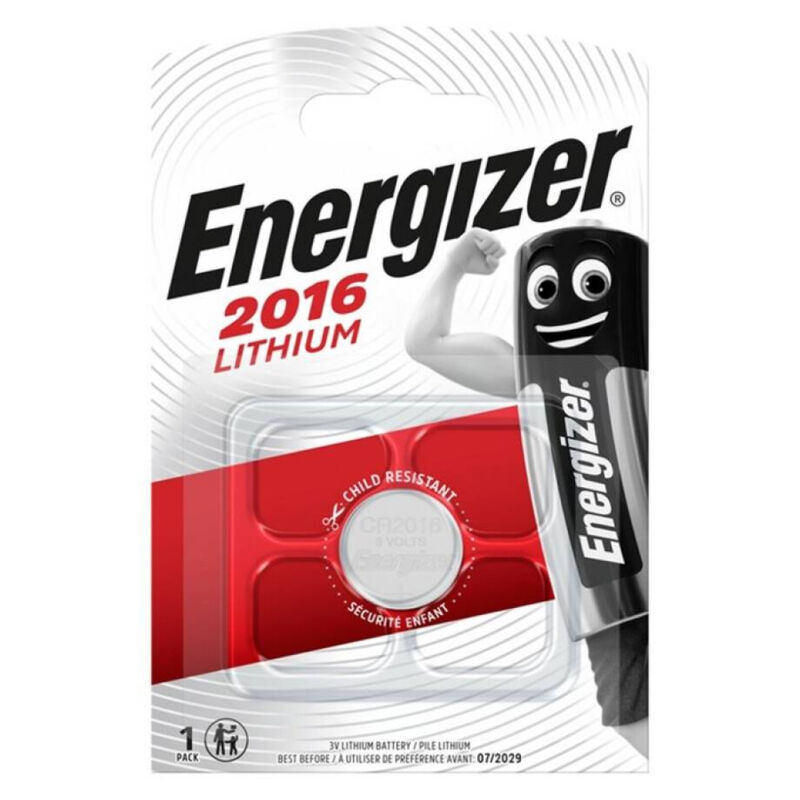 Litijska gumbasta baterija CR2016 3 V, dug vijek trajanja za satove i uređaje ENERGIZER