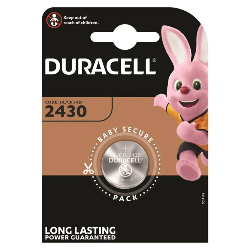 CR2430 litijska gumbasta baterija 3 V dugog vijeka trajanja za daljinske upravljače i satove DURACELL