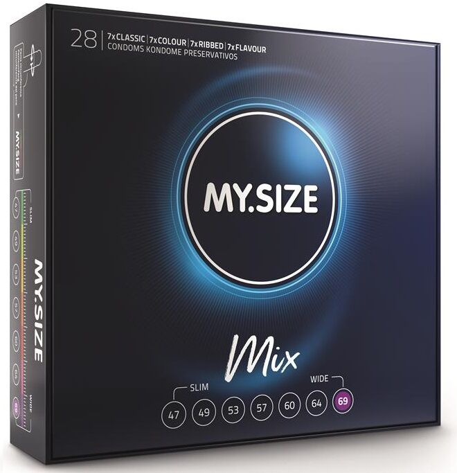 MY.SIZE Mix veliki kondomi širine 69 mm, 28 komada