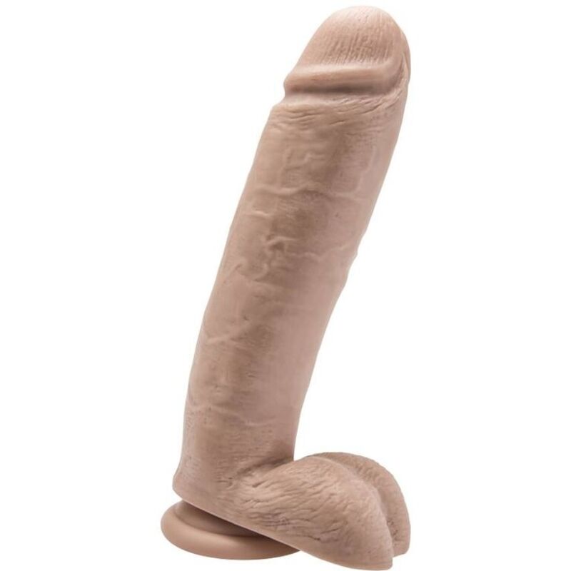 GET REAL dildo s testisima, boje kože, 25,5 cm