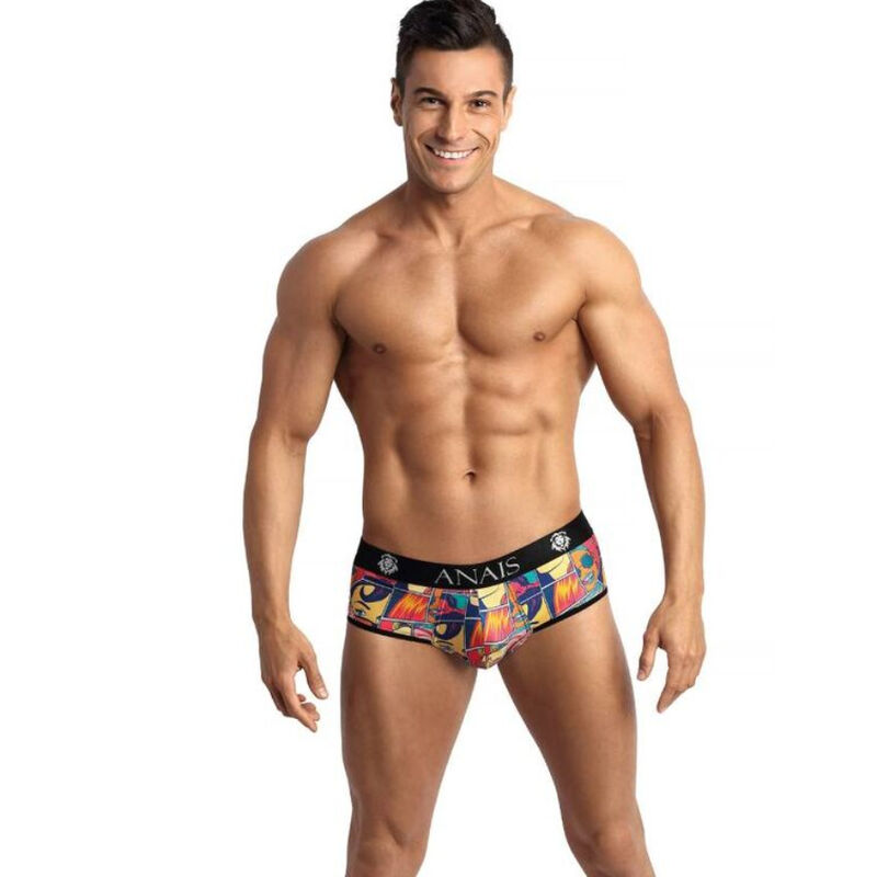 Jock bikini s otvorenom stražnjicom i stripovskim printom od rastezljivog materijala ANAIS