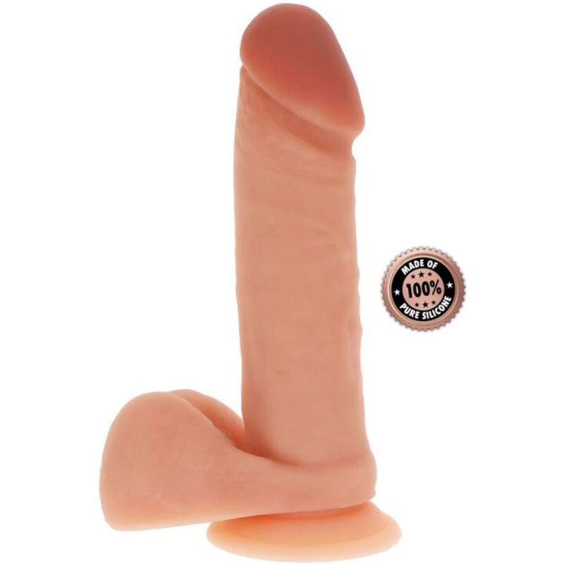 GET REAL silikonski dildo s testisima, 20,5 cm