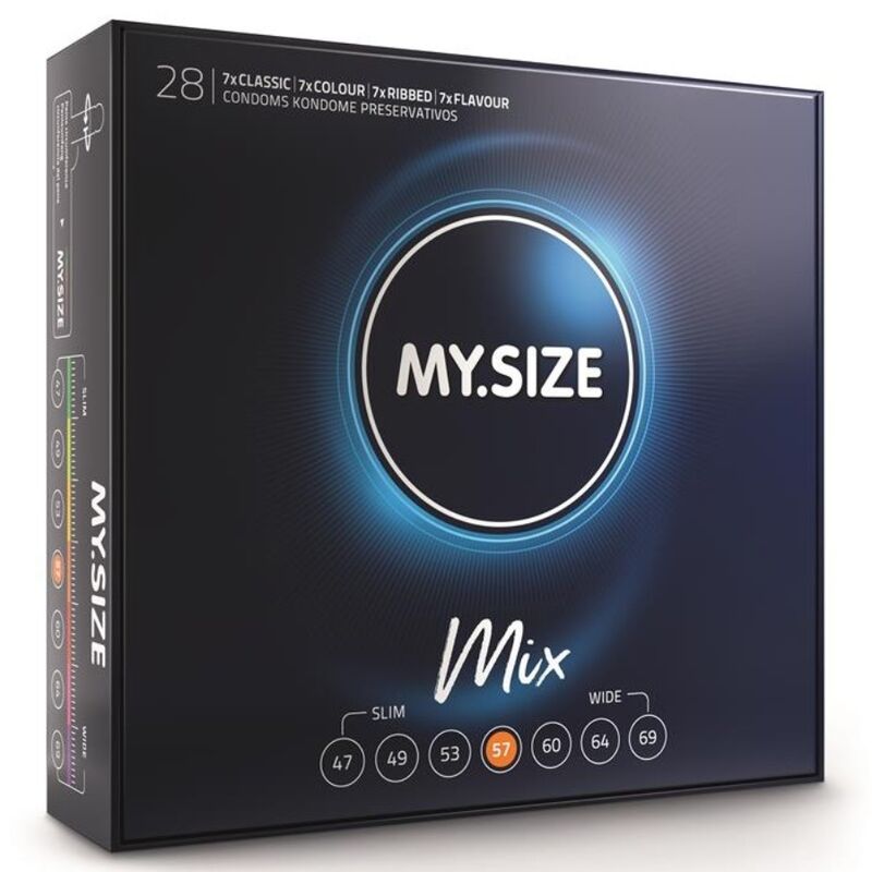 MY SIZE Mix standardni kondomi 57 mm, 28 komada