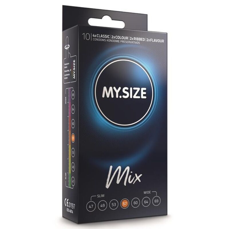 MY SIZE Mix standardni kondomi 57 mm, 10 komada