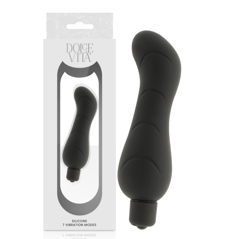 DOLCE VITA silikonski vibrator za G točku, crni
