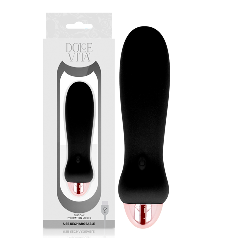 Dolce Vita Five mini vibrator, punjivi, crni