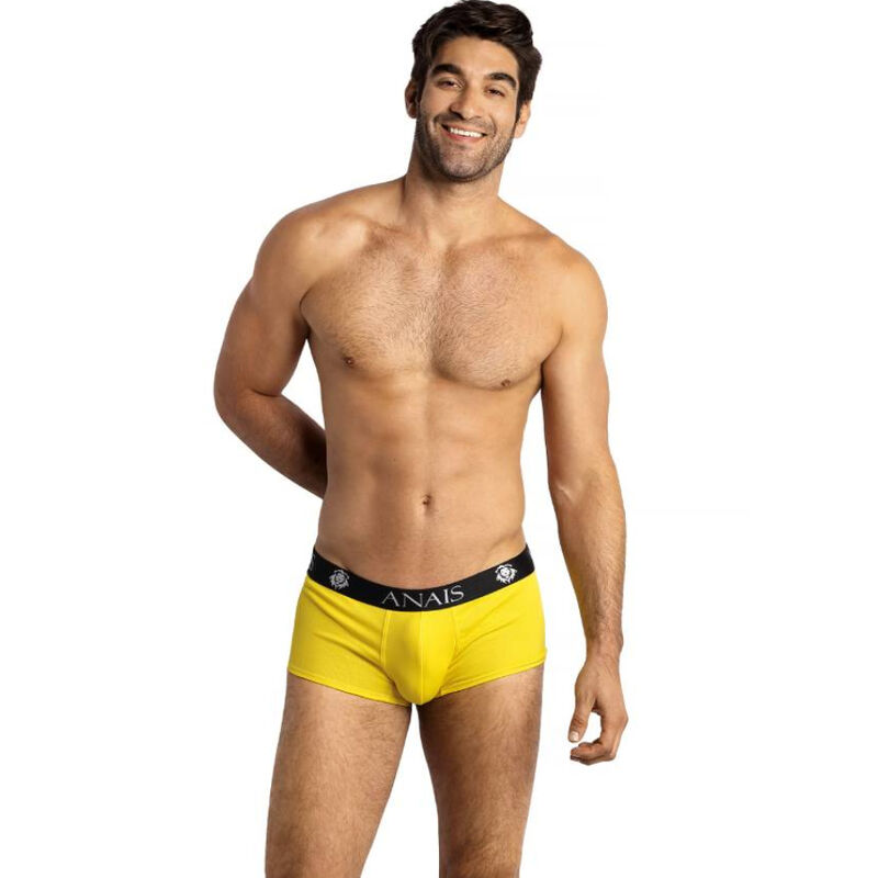 Sportske muške bokserice s duljim nogavicama od poliamida i elastana, žute ANAIS