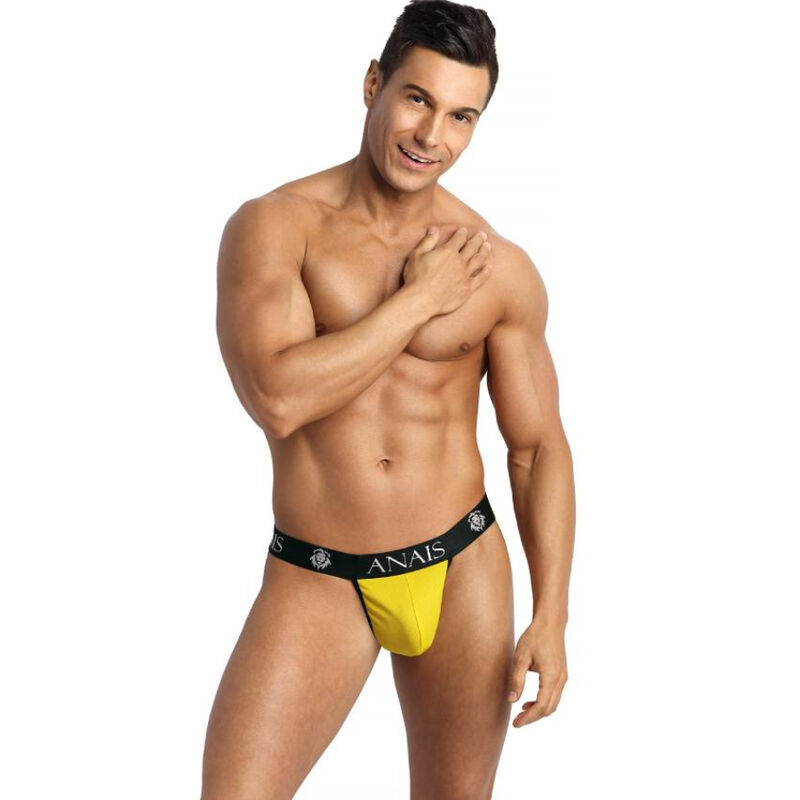 Jockstrap koji prati liniju tijela, žute boje, s elastičnim pojasom za senzualan izgled ANAIS