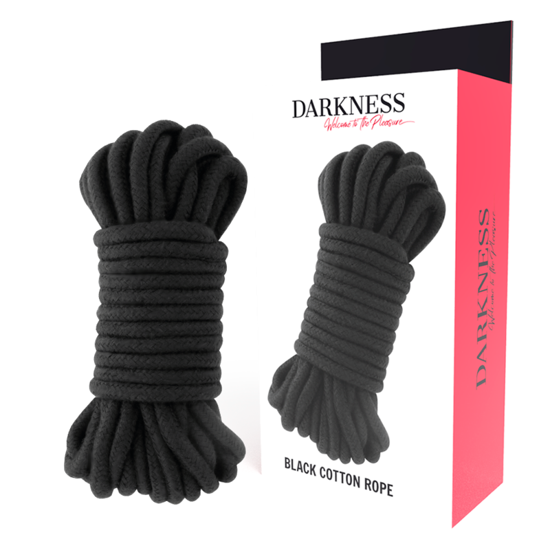 DARKNESS Kinbaku uže za bondage od pamuka, 5 m, crno