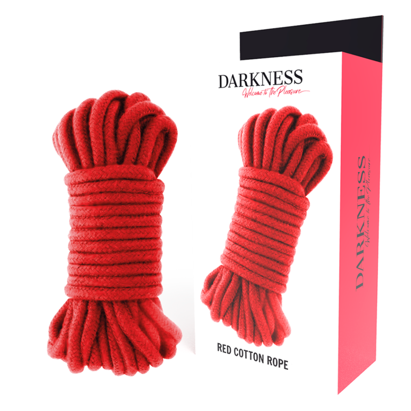 DARKNESS crveno pamučno uže za bondage, 5 m