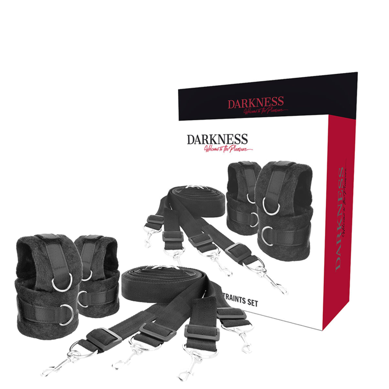 DARKNESS set za vezivanje za krevet s manšetama za ruke i noge