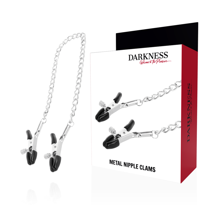 DARKNESS Sensations podesive stezaljke za bradavice s lancem