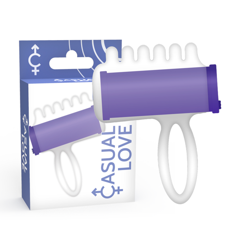 Casual Love Finger Fun vibrator za prst, ljubičasti