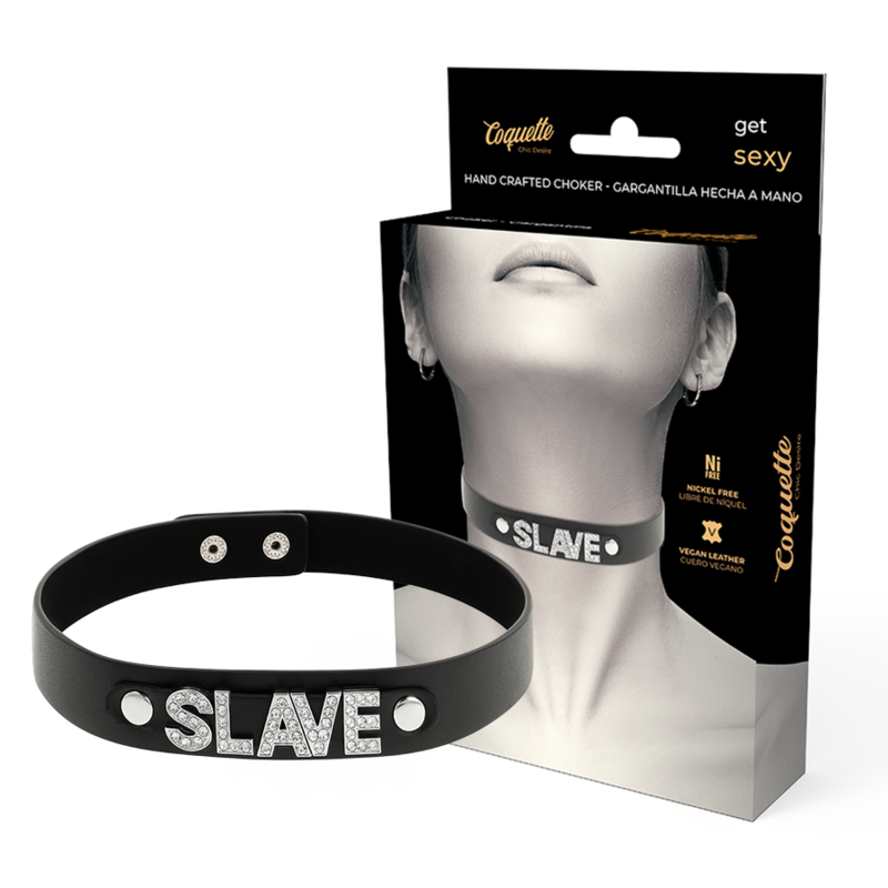 Coquette Chic Desire BDSM ogrlica od veganske umjetne kože