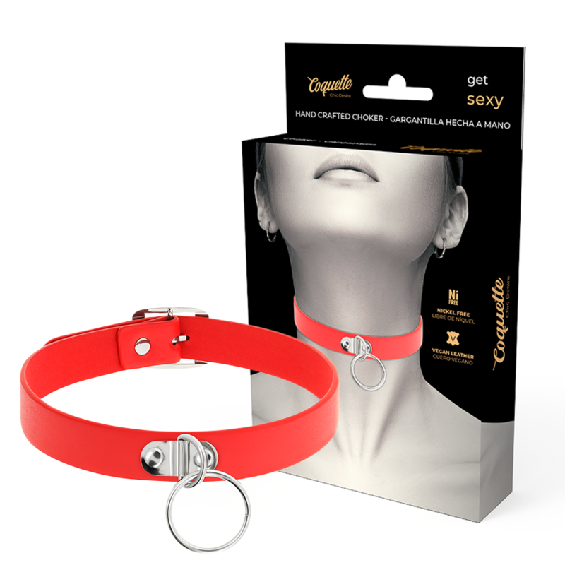 Coquette Chic Desire BDSM ogrlica, crvena
