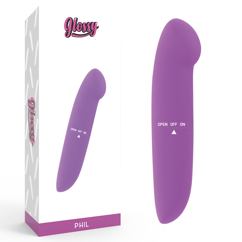 GLOSSY Phil mini vibrator, ljubičasti