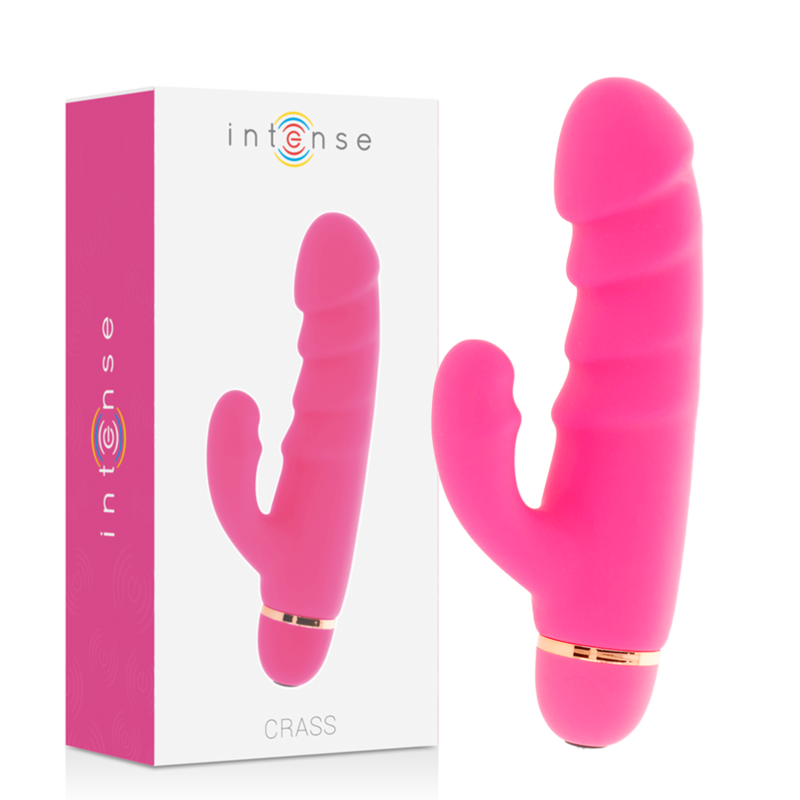INTENSE CRASS silikonski rabbit vibrator, ružičasti