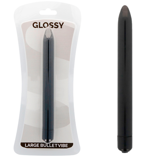 GLOSSY Slim mini vibrator, crni