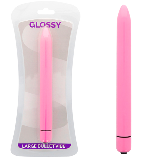 GLOSSY Slim mini vibrator Deep Rose