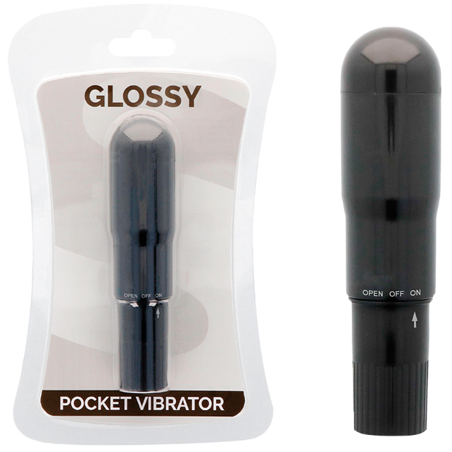 GLOSSY Pocket mini vibrator, crni