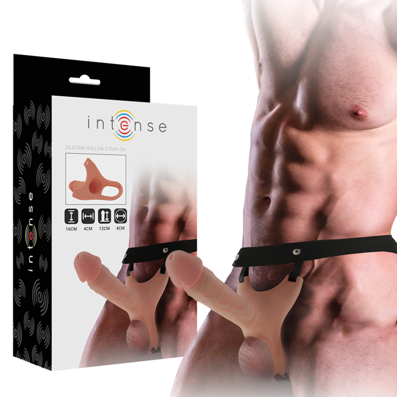 INTENSE FOR HIM strap on set s šupljim dildo igračkom, 16 cm