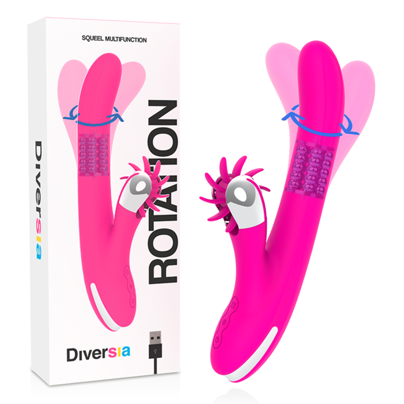 DIVERSIA Bunny Rotation vibrator s rotirajućim kuglicama