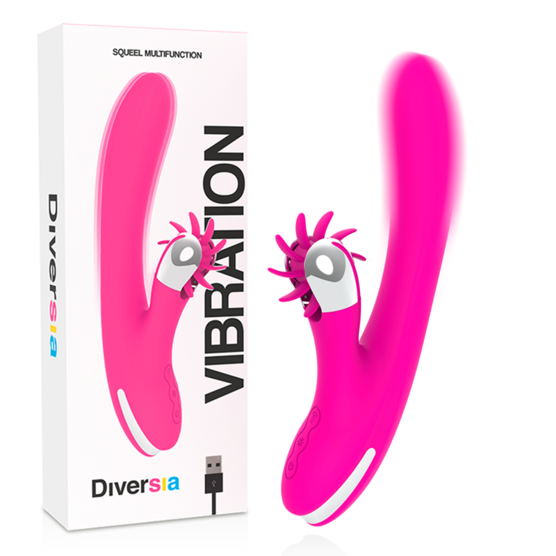 DIVERSIA Bunny Vibrating vibrator s dvostrukom stimulacijom, 24 cm