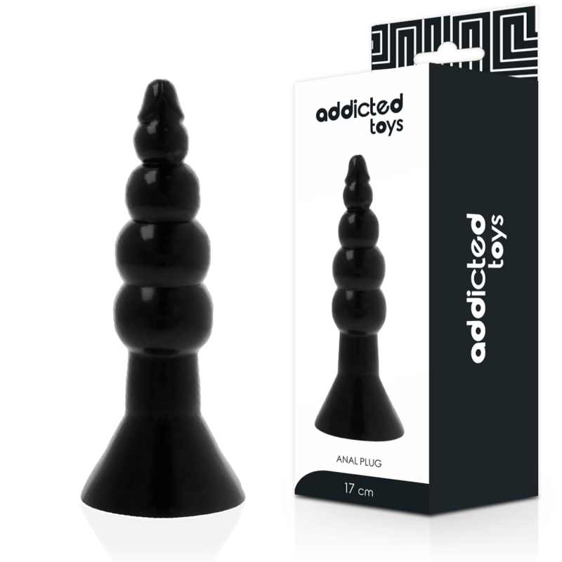ADDICTED TOYS analni čep od TPR-a, 17 cm, crni
